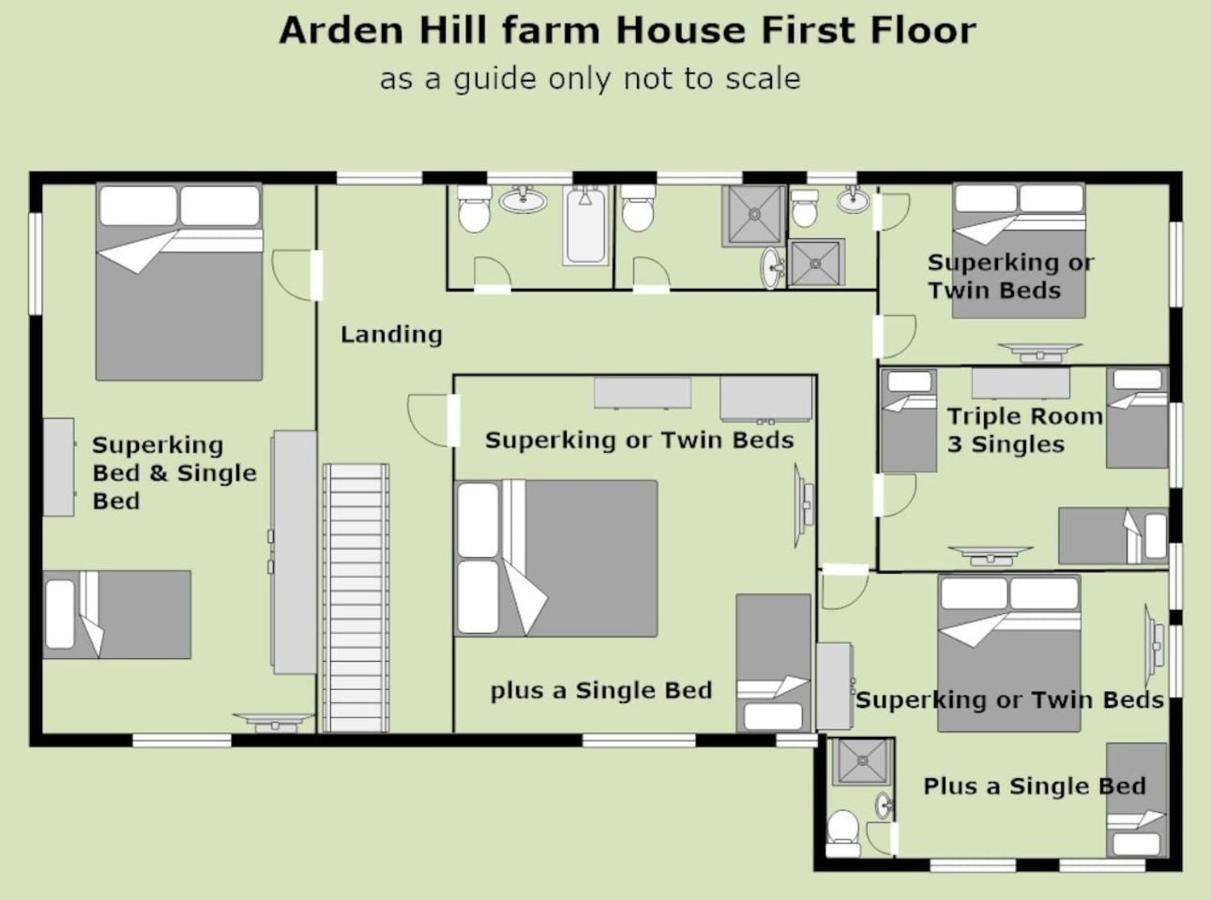 Arden Hill Farmhouse - Hot Tub, Snooker Table, Sleeps 16 Стратфорд-апон-Эйвон Экстерьер фото