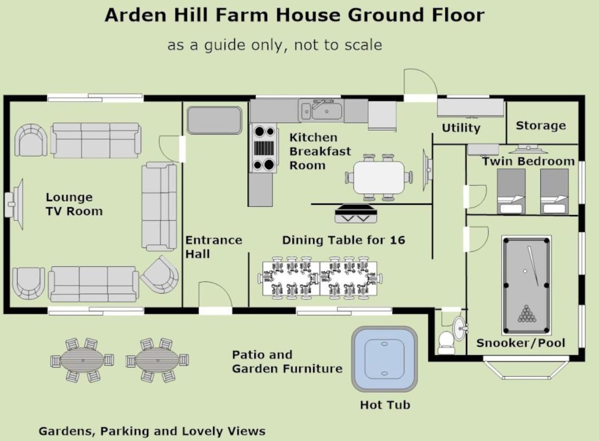 Arden Hill Farmhouse - Hot Tub, Snooker Table, Sleeps 16 Стратфорд-апон-Эйвон Экстерьер фото